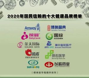 安利、尚赫、金天国际、葆婴、国珍等直销品牌上榜2020年国民信赖的十大健康品牌</a>
