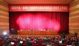 浏阳经开区2021年经济工作会议召开，绿之韵荣获“智能发展奖”