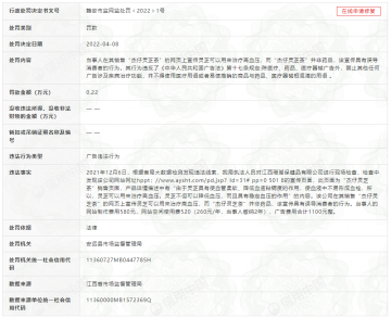 江西珊瑚保健品公司传销被罚没39万 曾因广告违法被罚