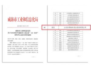 安然集团荣获“一企一技术”研发中心荣誉称号