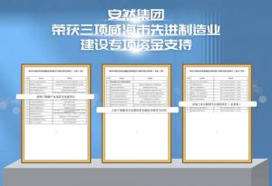 安然获三项威海先进制造业建设专项资金支持