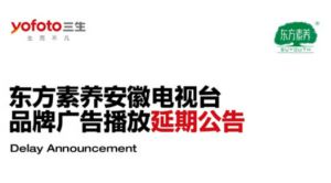 三生东方素养安徽电视台品牌广告播放延期