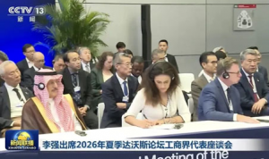 韩金明出席2026夏达沃斯工商界代表座谈会